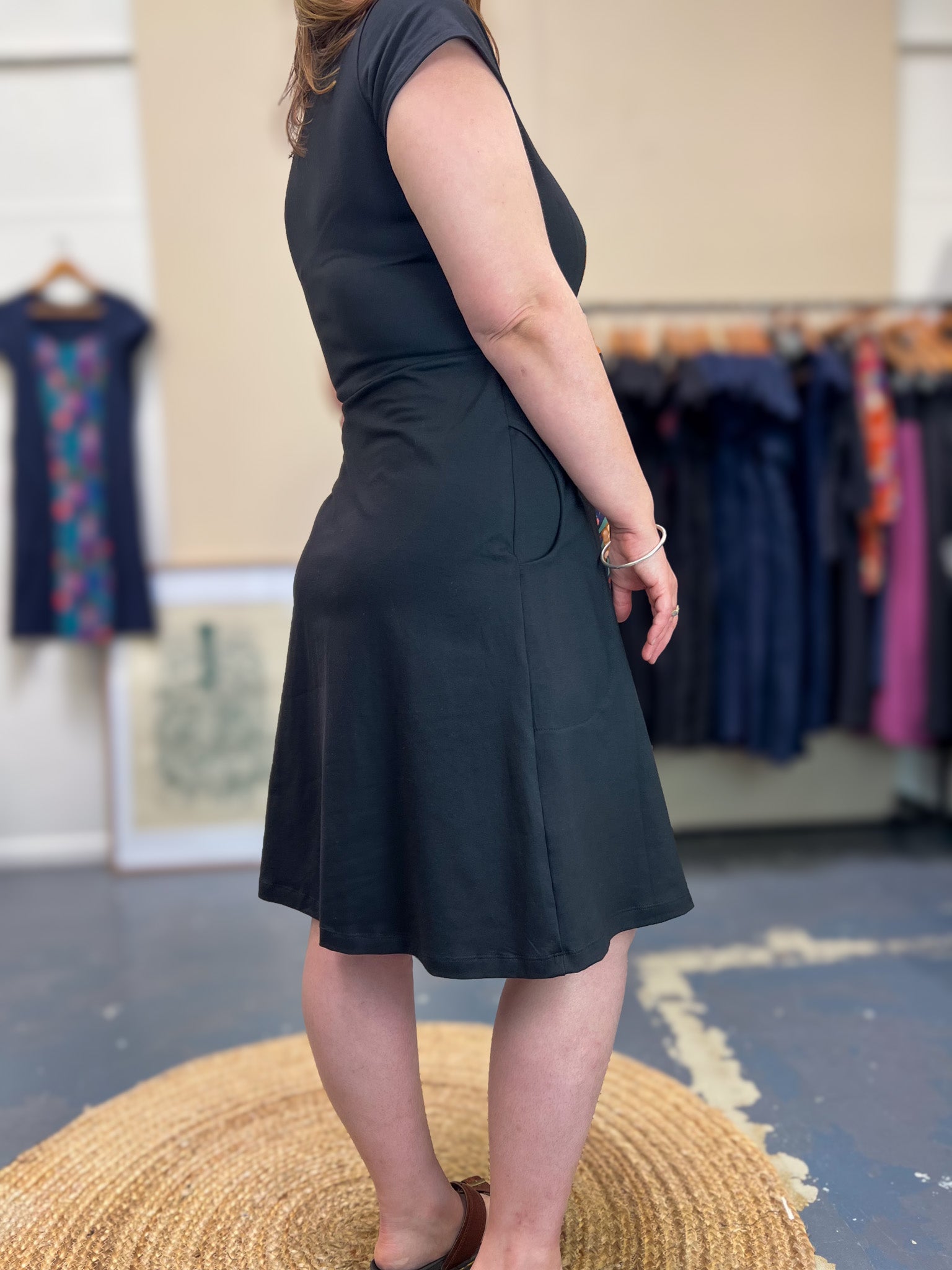 Ginger Stretch Panel Dress - The Thick of It Red