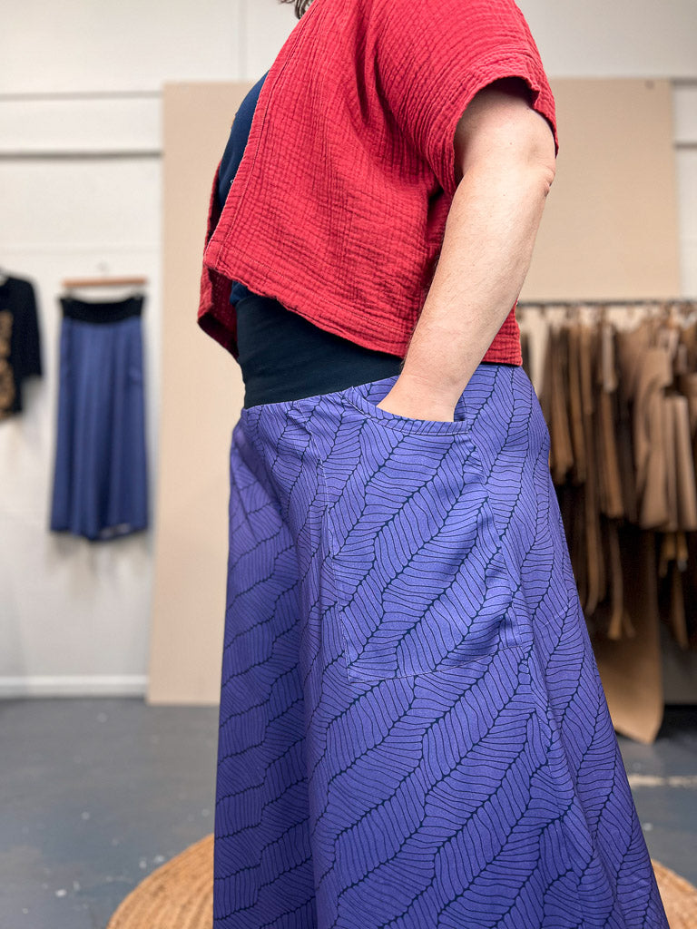 Glide Pants - Purple Wave Bamboo