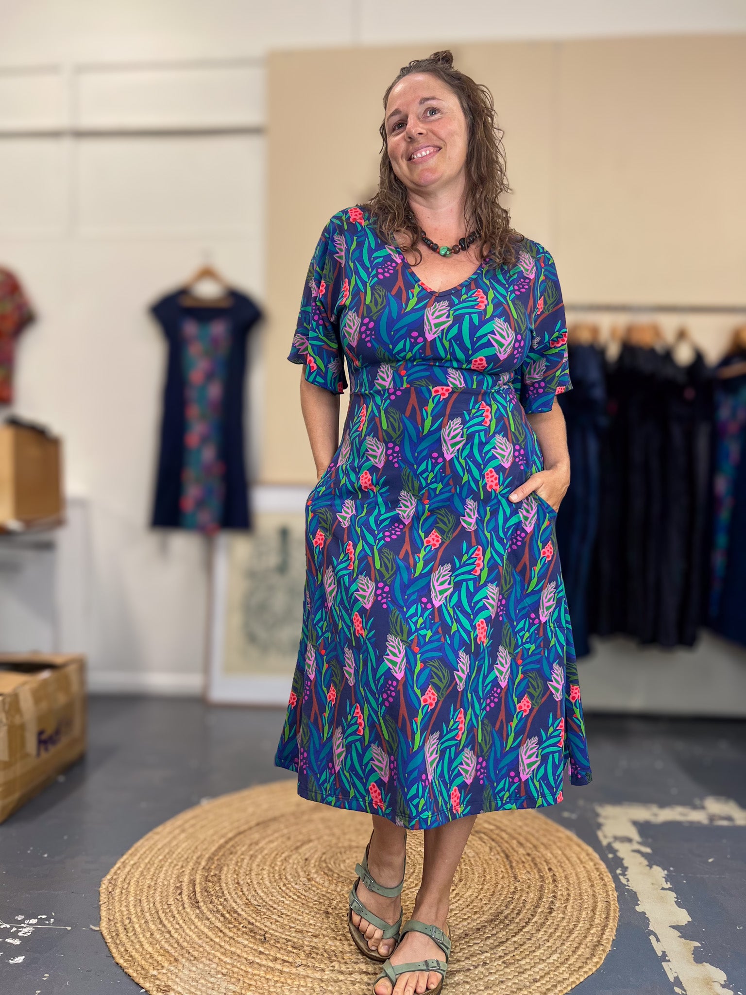Henna Dress - The Thick of it Blue