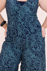 Stretch Wrap Dress - Kelp Garden