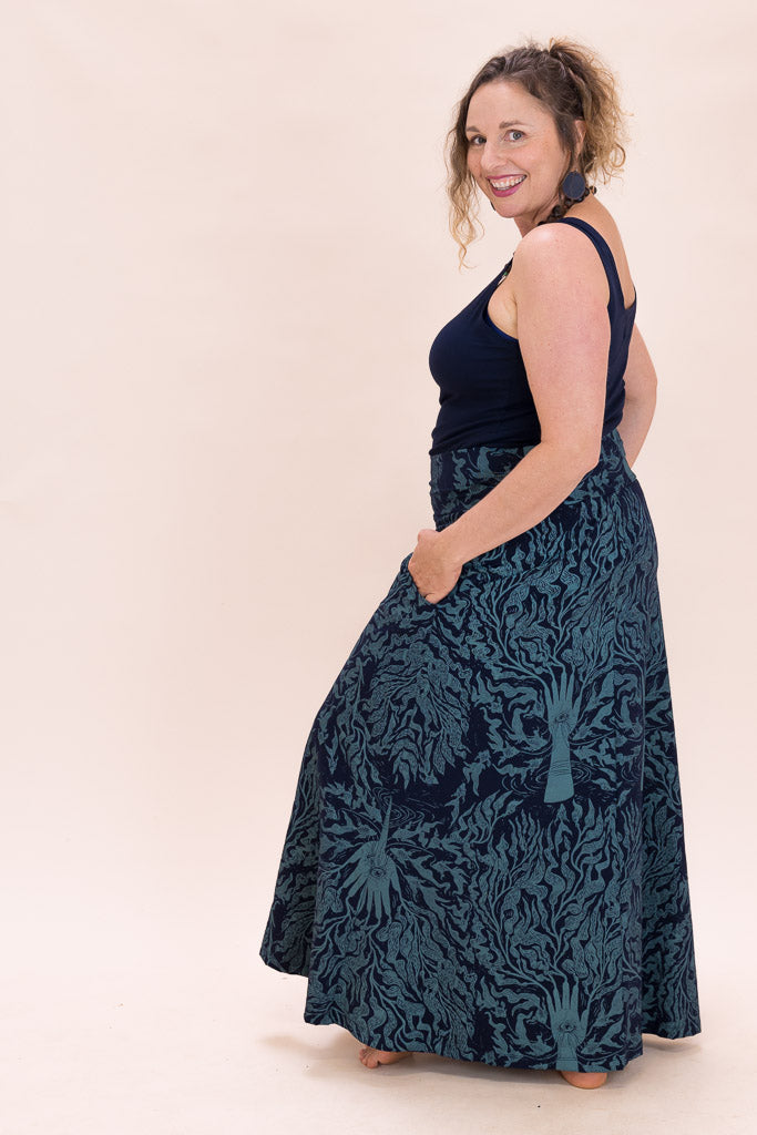 Stretch Maxi Skirt - Care for Kelp