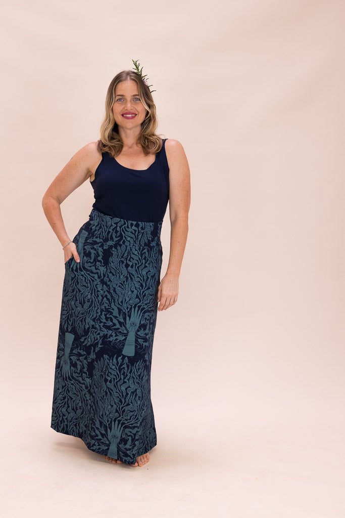 Stretch Maxi Skirt - Care for Kelp
