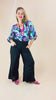 Black Japanese Cotton Wide-Leg Sidewalk Pants