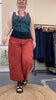 Persimmon Linen-Cotton Cropped Verge Pants (12,14)