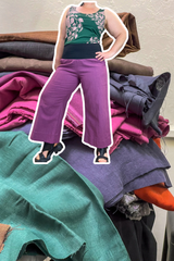 Mixed Fabrics - Cropped Verge Pants