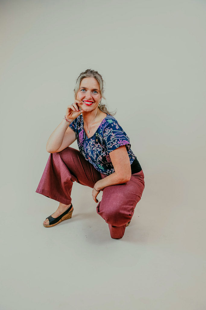 Sidewalk Pants - Desert Rose Japanese Cotton (14,16,22)