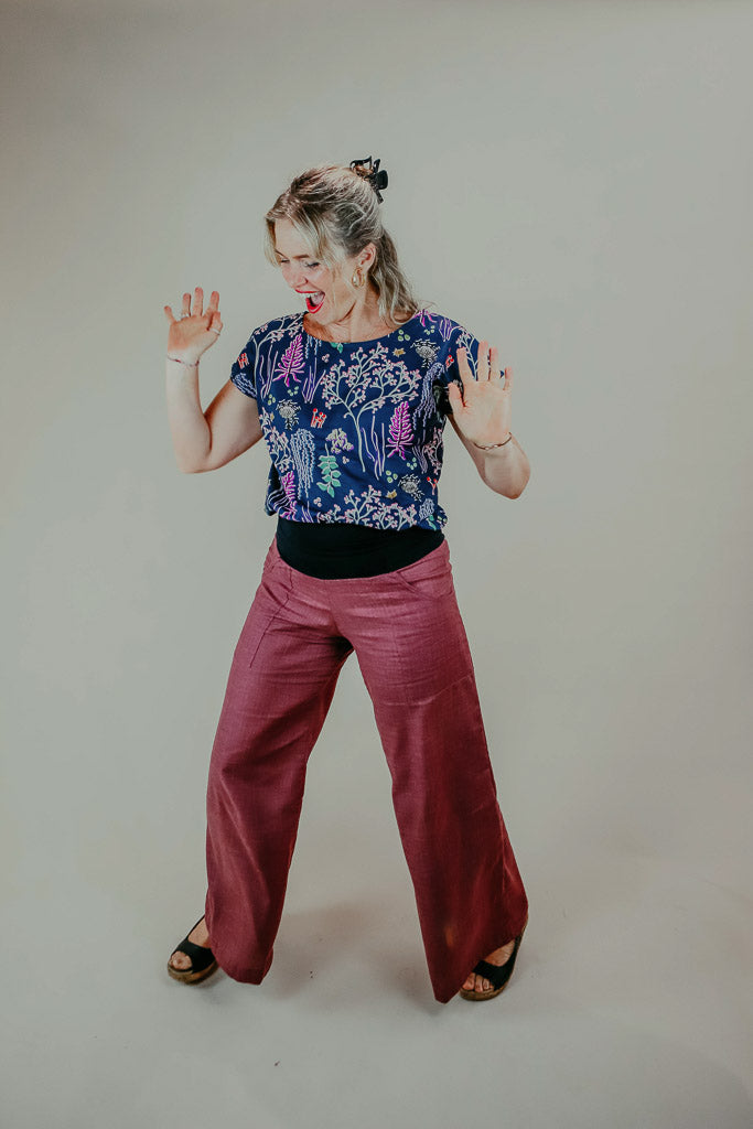 Sidewalk Pants - Desert Rose Japanese Cotton (14,16,22)