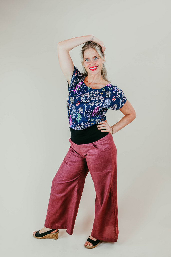 Sidewalk Pants - Desert Rose Japanese Cotton (14,16,22)