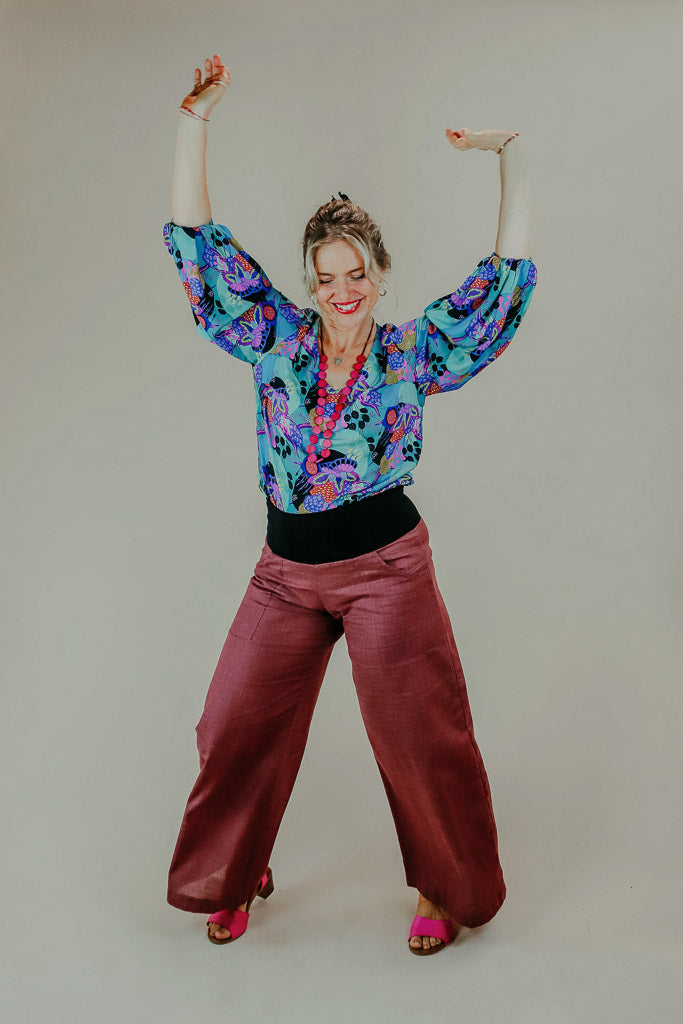Sidewalk Pants - Desert Rose Japanese Cotton (14,16,22)
