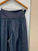 Black Japanese Cotton Wide-Leg Sidewalk Pants