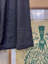 Black Japanese Cotton Wide-Leg Sidewalk Pants