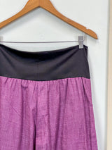 Purple Japanese Cotton Wide-Leg Sidewalk Pants