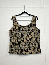 Organic Stretch Tank - Straw Flannel Flower