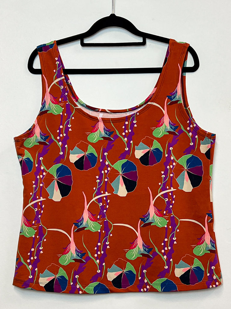 Organic Stretch Tank - Nasturtium Rust