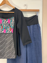 Windowpane Top Stretch Cotton - The Thick Of It Dark