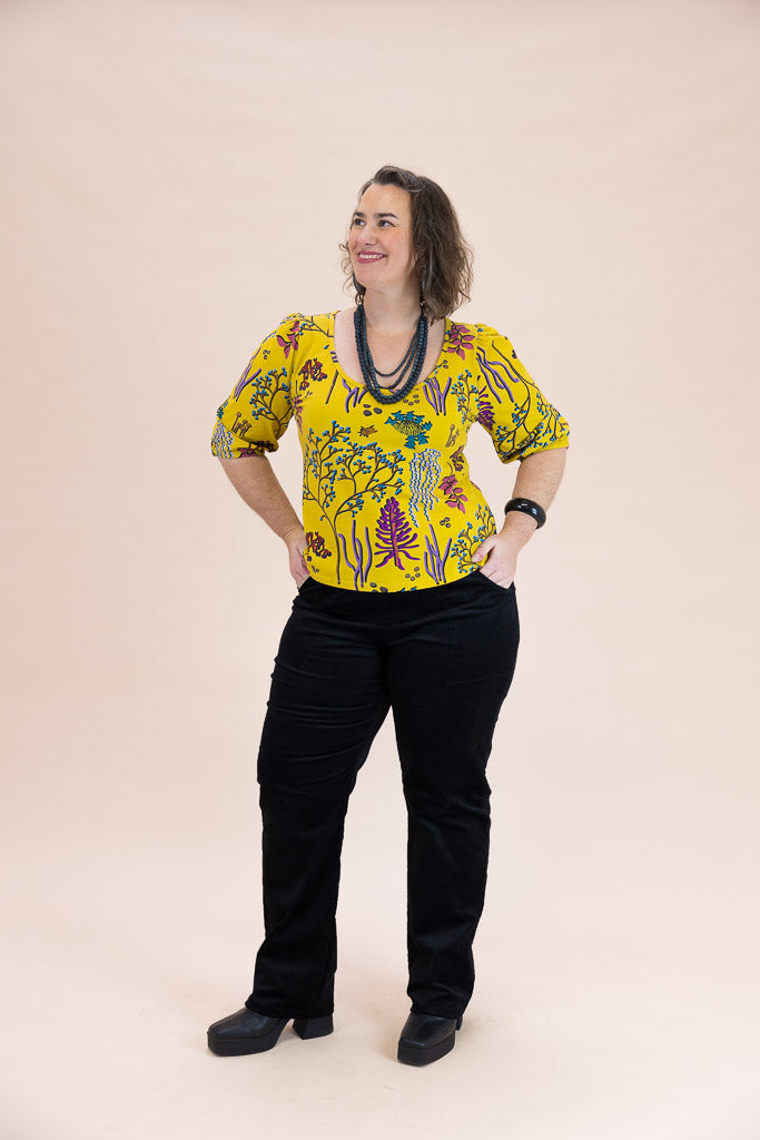 Ash Top – Yellow Botanical Organic Cotton
