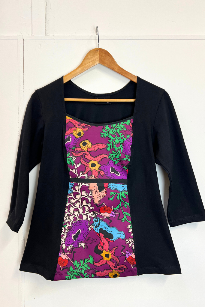 Windowpane Top Stretch Cotton - Little Darlings