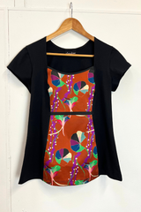 Windowpane Top Stretch Cotton - Nasturtium Rust