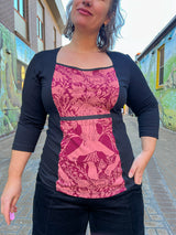 Windowpane Top 3/4 Sleeve - Self Care