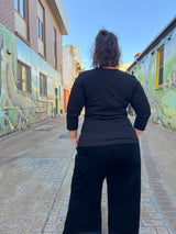 Windowpane Top 3/4 Sleeve - Self Care