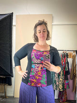 Windowpane Top Stretch Cotton - Little Darlings