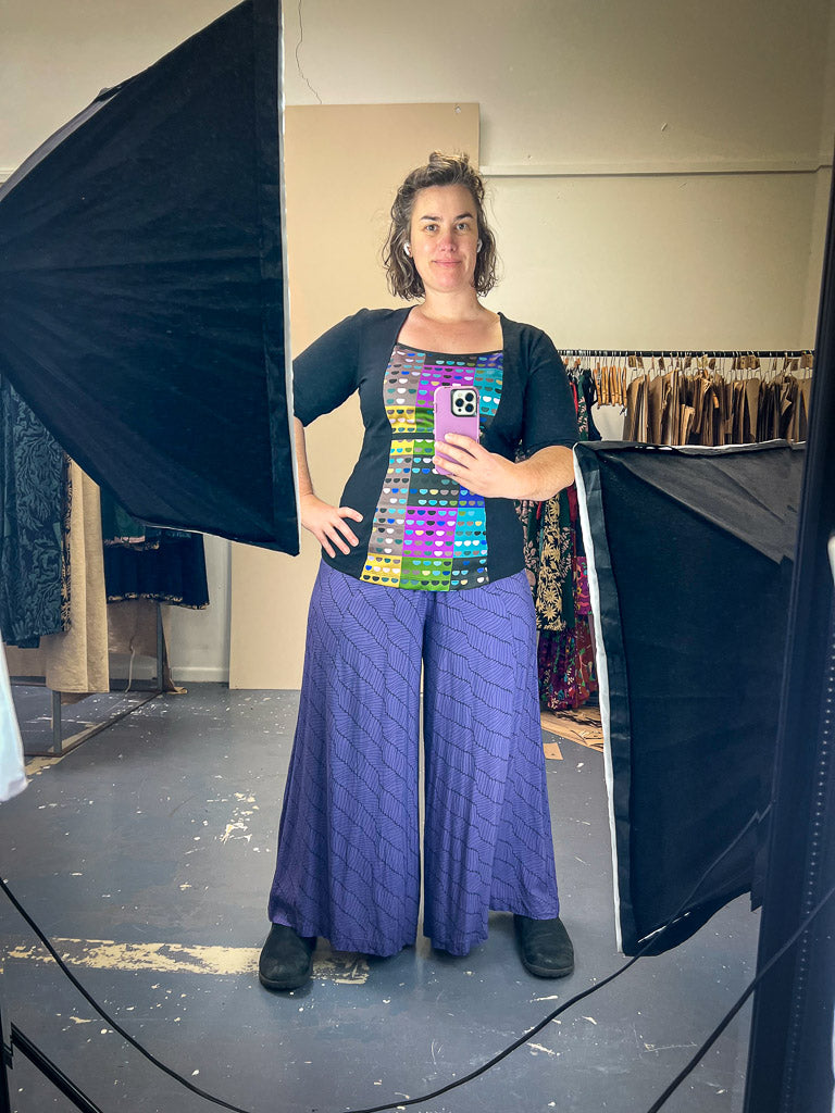 Windowpane Top Stretch Cotton - Not So Square