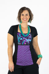 Windowpane Top Stretch Cotton - Metamorphosis