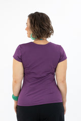 Windowpane Top 3/4 Sleeve size 12 - Amethyst Metamorphosis