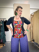 Windowpane Top Stretch Cotton - Nasturtium Rust