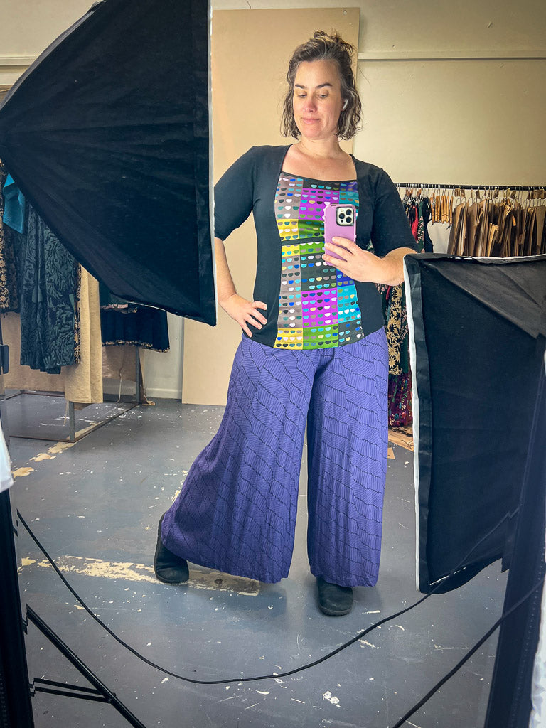 Windowpane Top Stretch Cotton - Not So Square