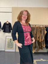 Windowpane Top 3/4 Sleeve - Self Care